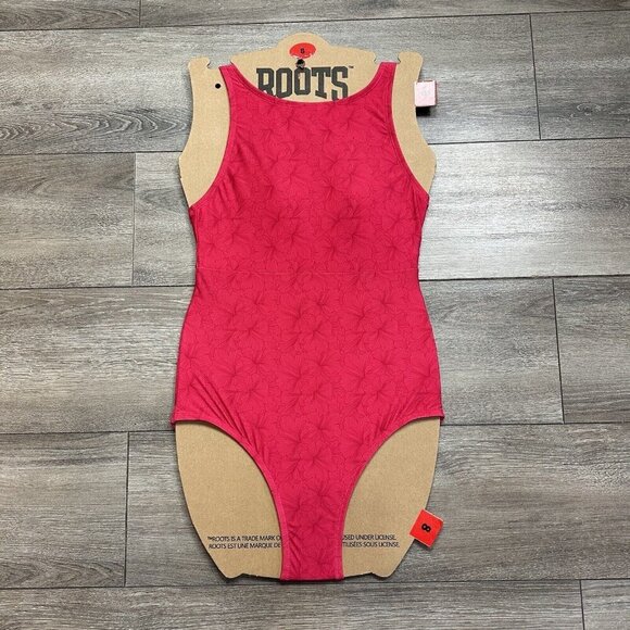 Roots One Piece Bathing Suit Size 8 Pink Swim - Picture 1 of 5